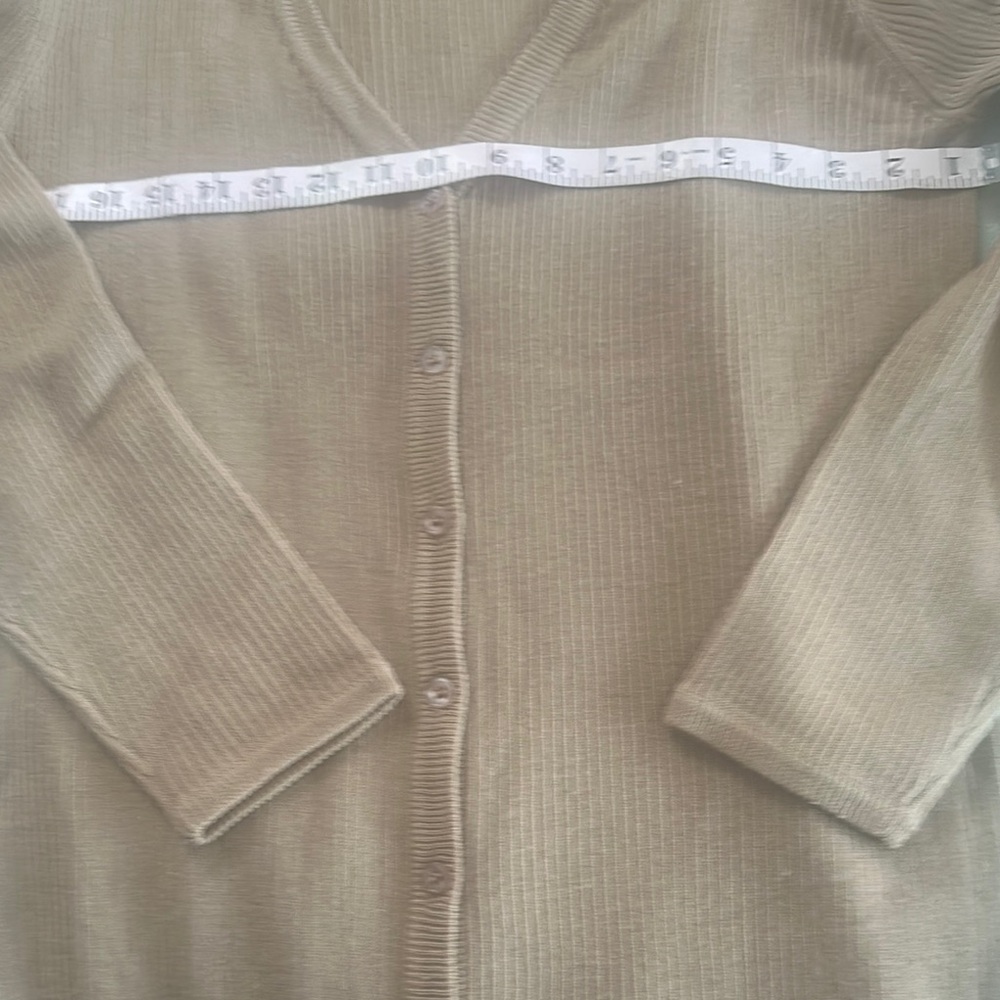 Tan Long Sleeve Button Down Duster - image 8